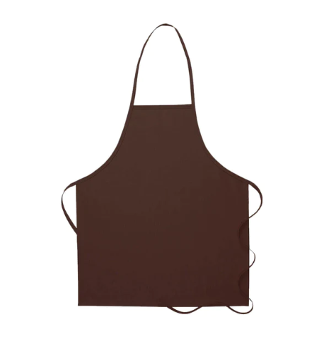 Deluxe Bib Apron (no pockets) - Brown