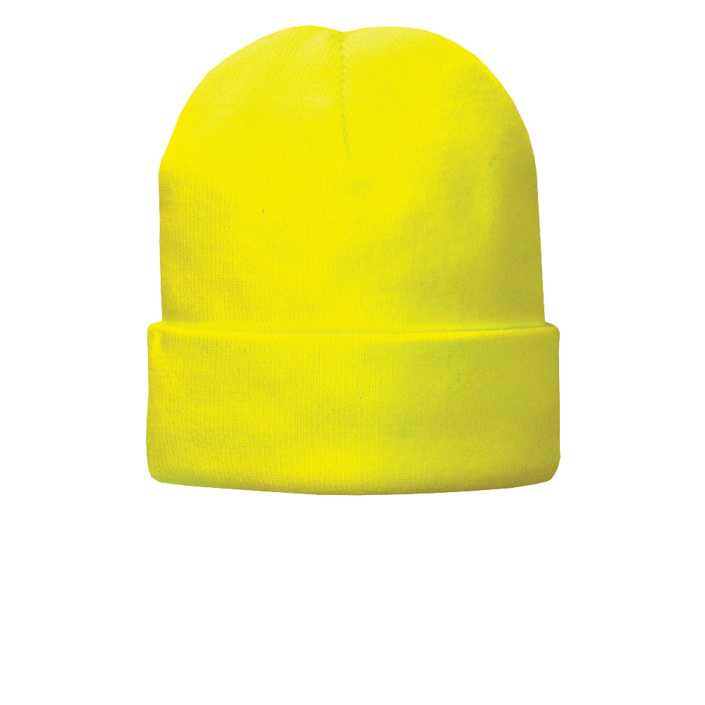Port Authoirty® Fleece-Lined Knit Cap - Neon Yellow