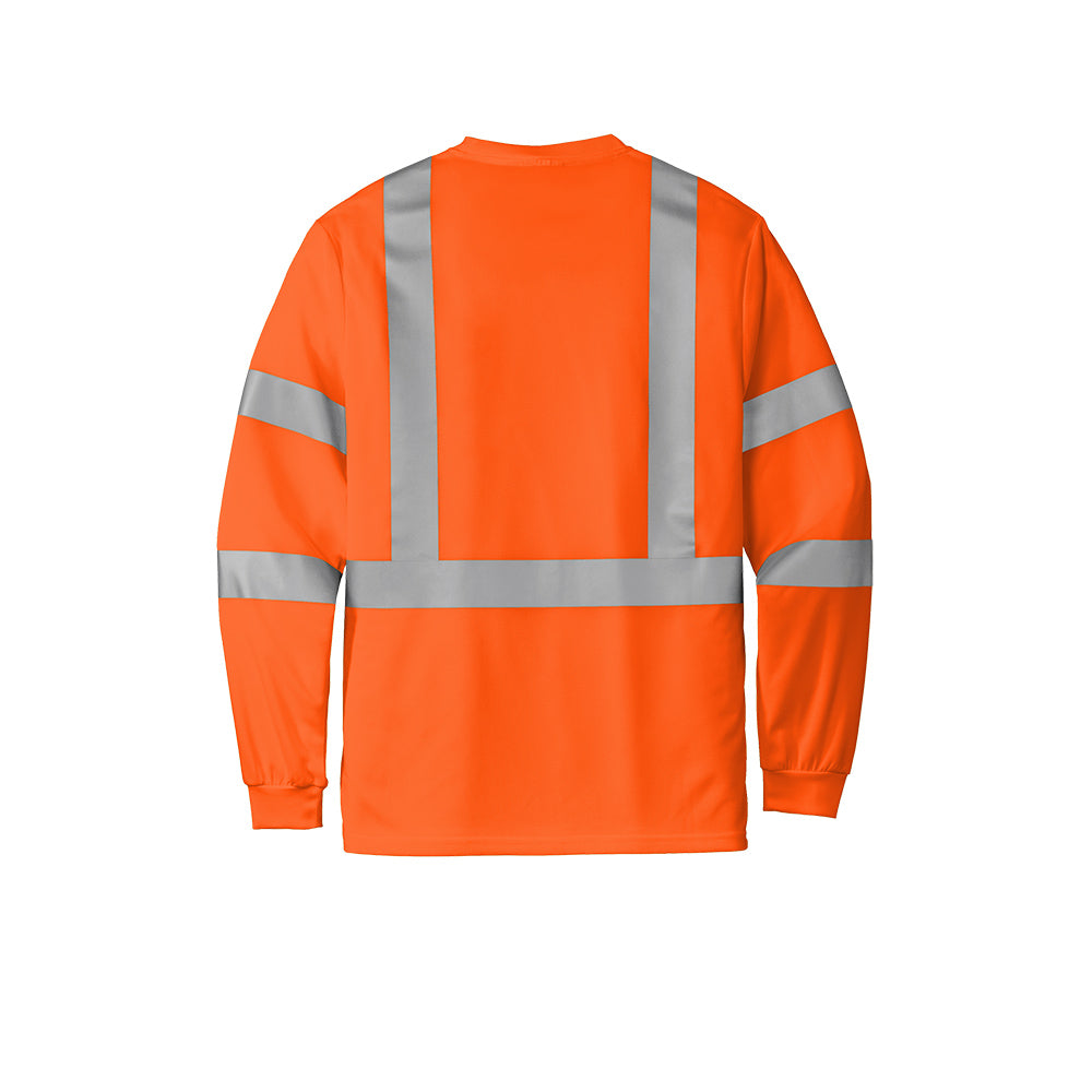 CornerStone® ANSI 107 Class 3 Mesh Long Sleeve Tee - Safety Orange