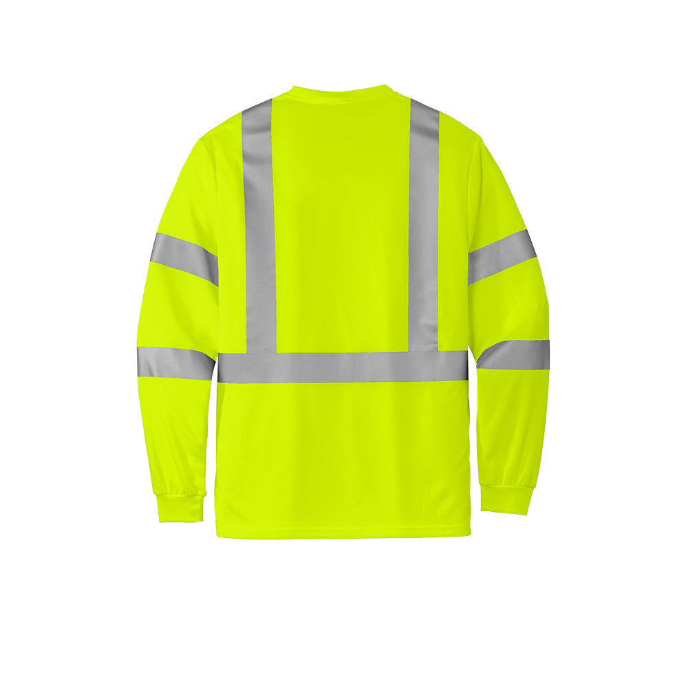 CornerStone® ANSI 107 Class 3 Mesh Long Sleeve Tee - Safety Yellow