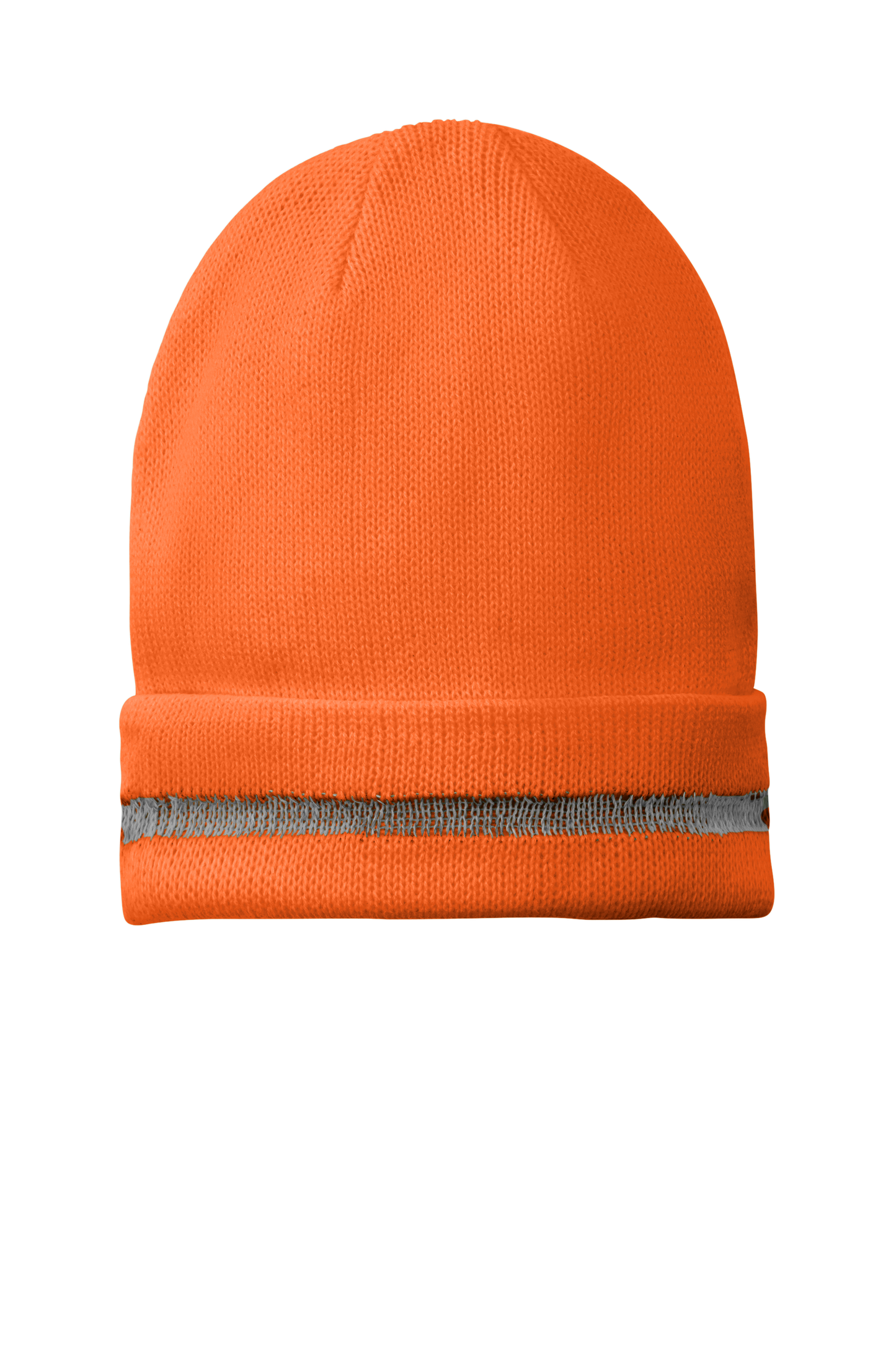 CornerStone® - Enhanced Visibility Beanie with Reflective Stripe - Safety Orange/ Reflective