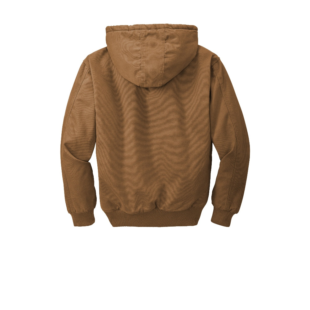 CornerStone® Washed Duck Cloth Insulated Hooded Work Jacket - Duck Brown