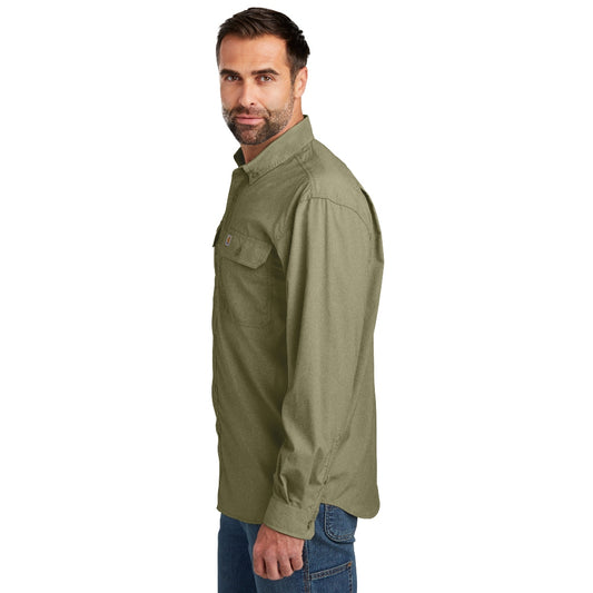 Carhartt Force® Solid Long Sleeve Shirt - Burnt Olive