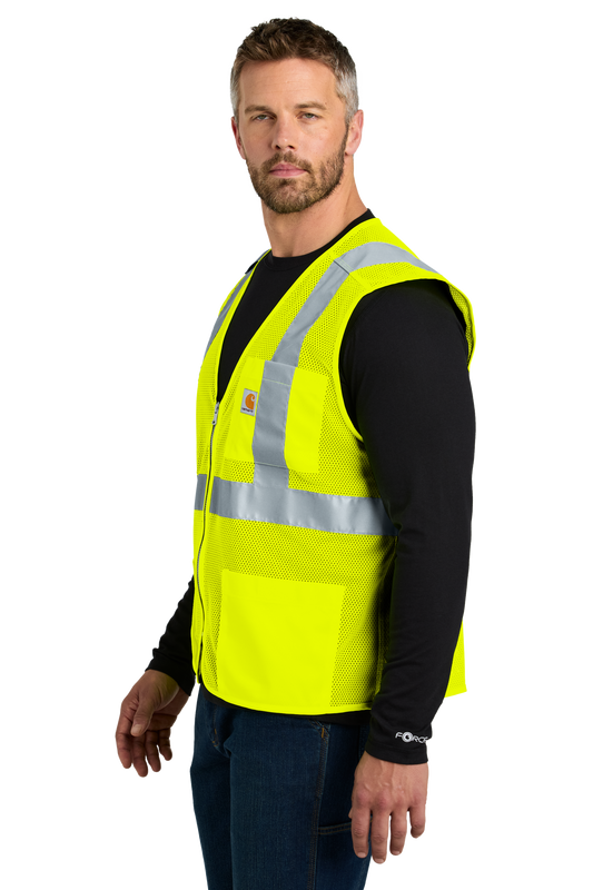 Carhartt® ANSI Class 2 Mesh Zip-Front Vest - Brite Lime
