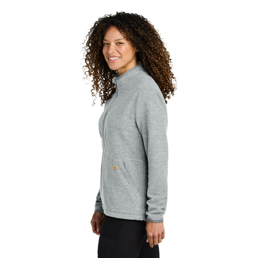 Carhartt® Women’s Textured Full-Zip Fleece Jacket - Heather Grey