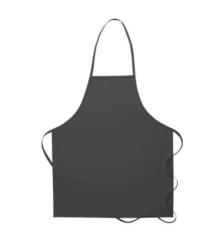 Deluxe Bib Apron (no pockets) - Charcoal
