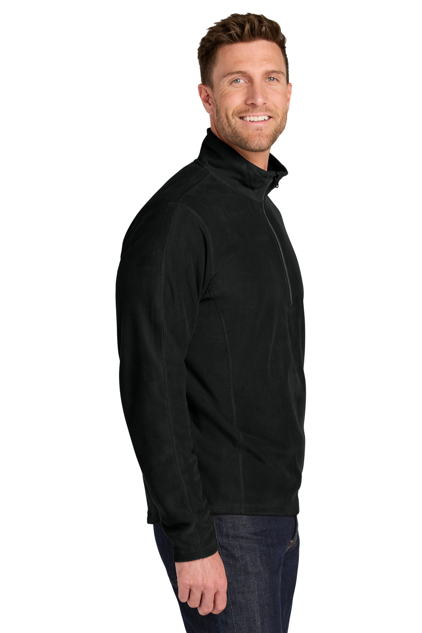 Port Authority® Microfleece 1/2-Zip Pullover - Black