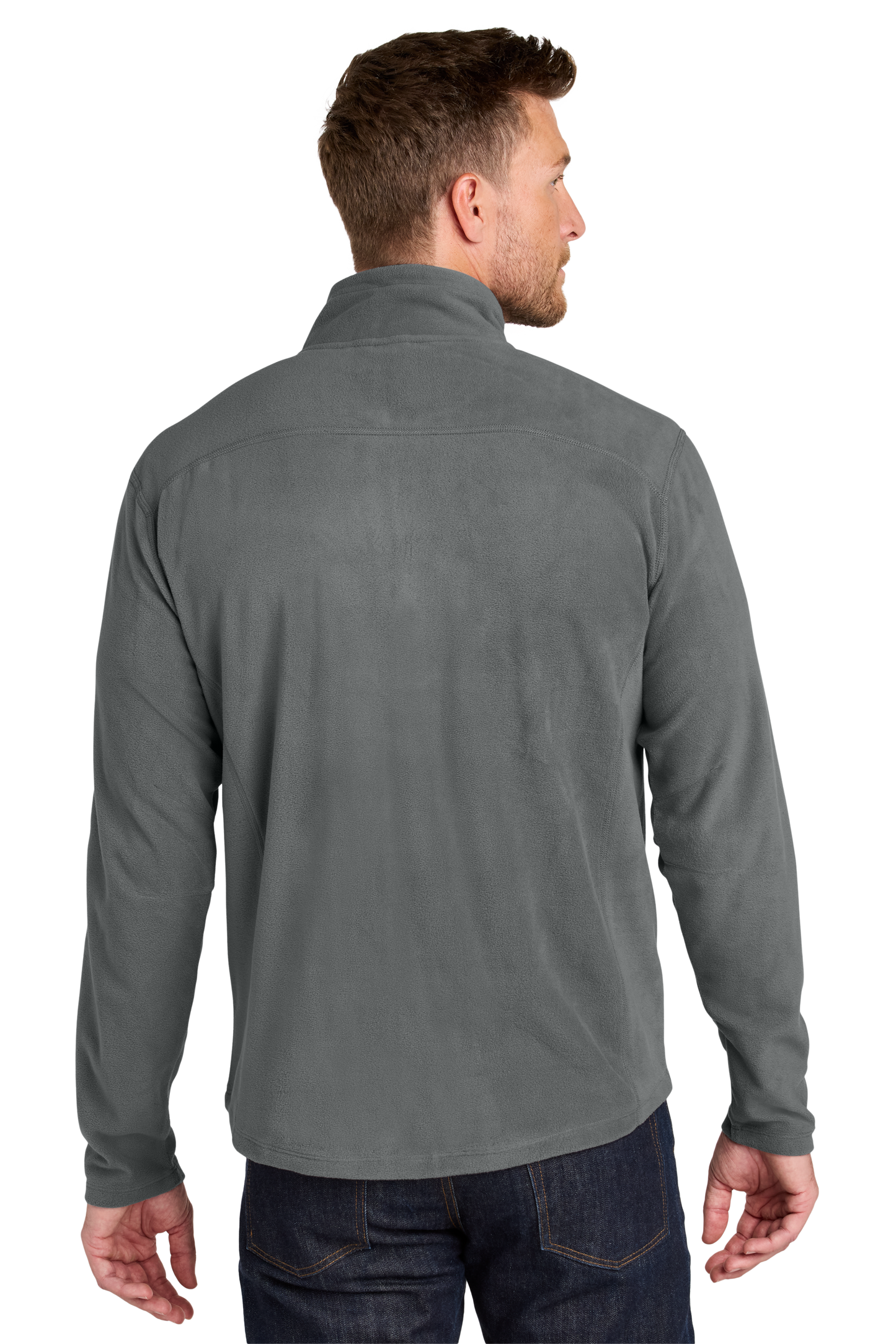 Port Authority® Microfleece 1/2-Zip Pullover - Pearl Grey