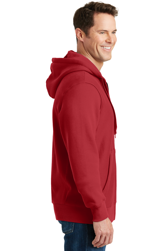 Sport-Tek® Super Heavyweight Full-Zip Hooded Sweatshirt - Red