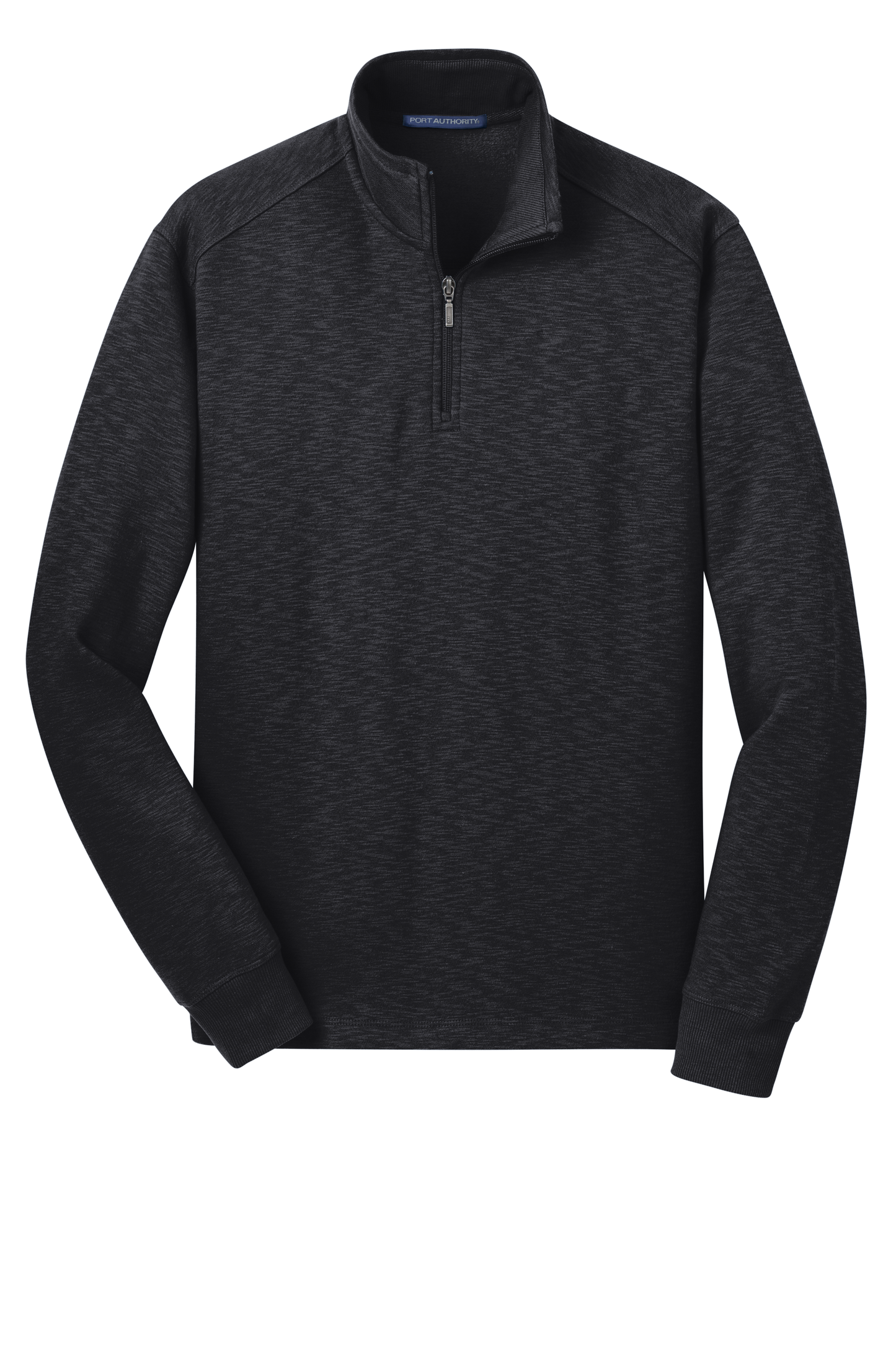 Port Authority® Slub Fleece 14-Zip Pullover - Black