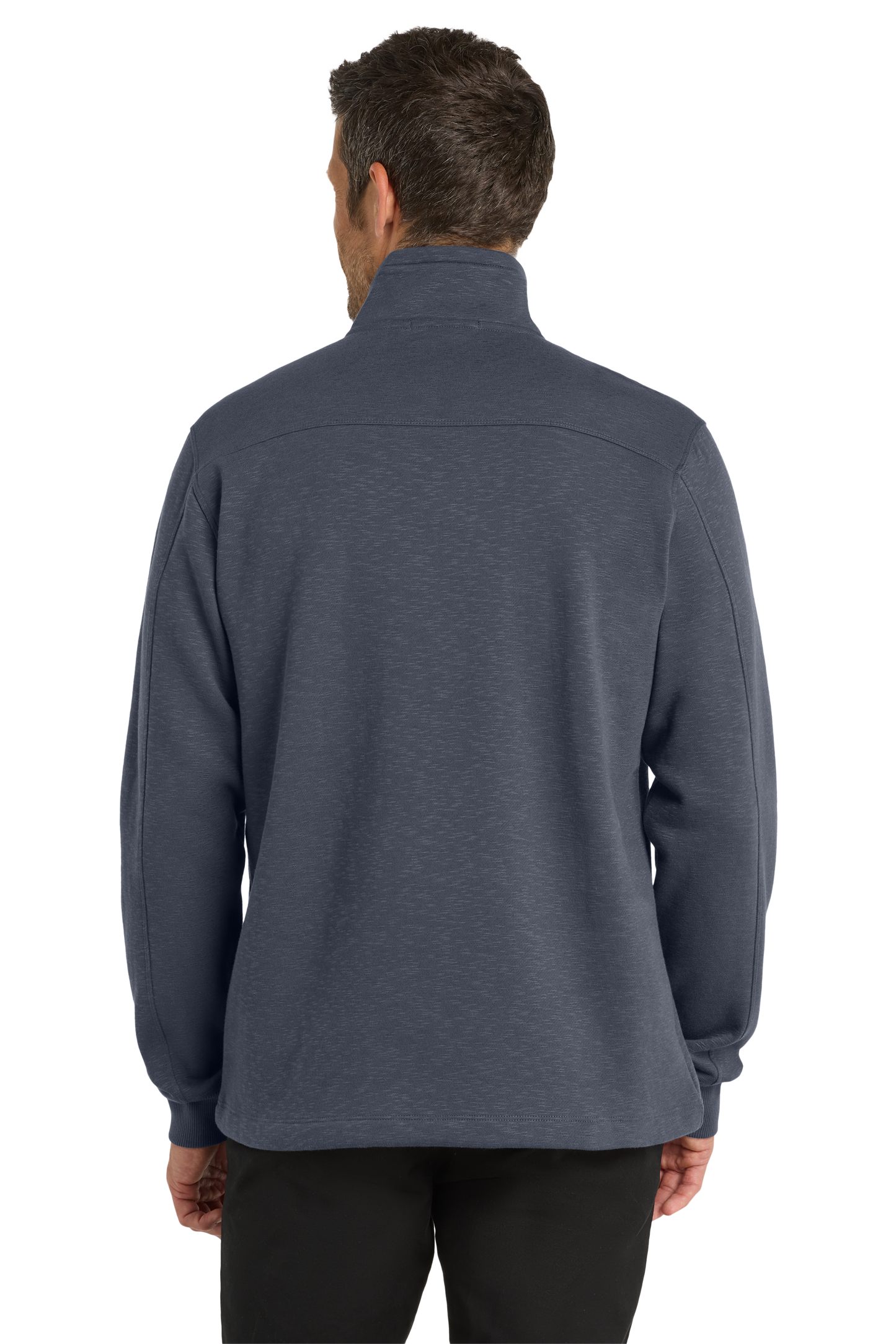 Port Authority® Slub Fleece 14-Zip Pullover - Slate Grey