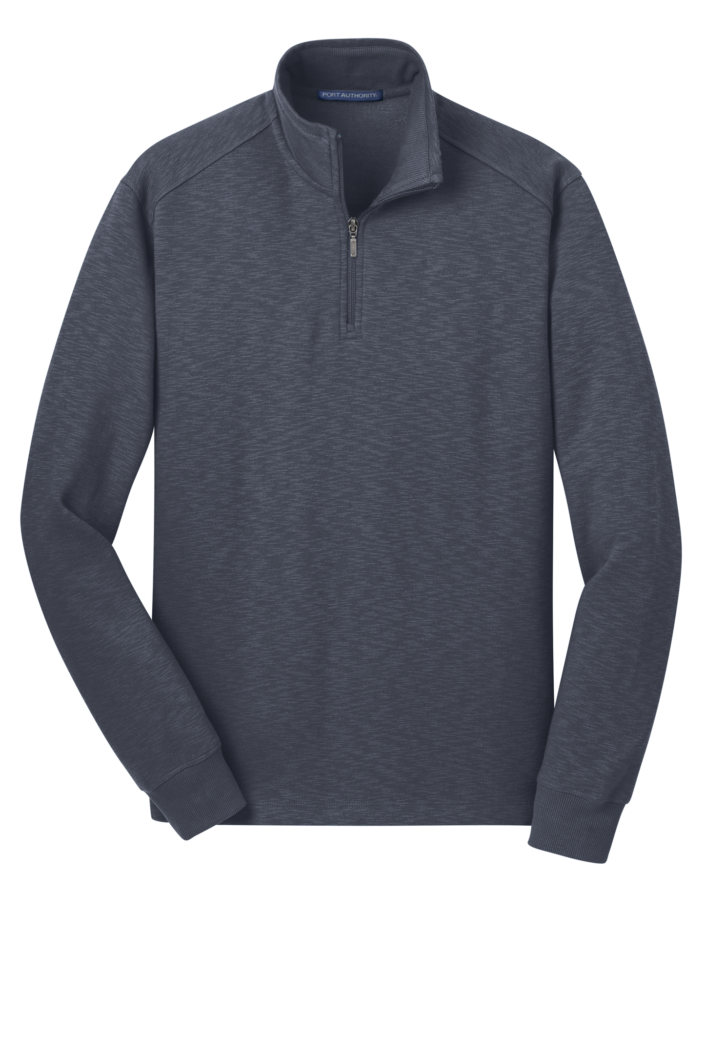 Port Authority® Slub Fleece 14-Zip Pullover - Slate Grey