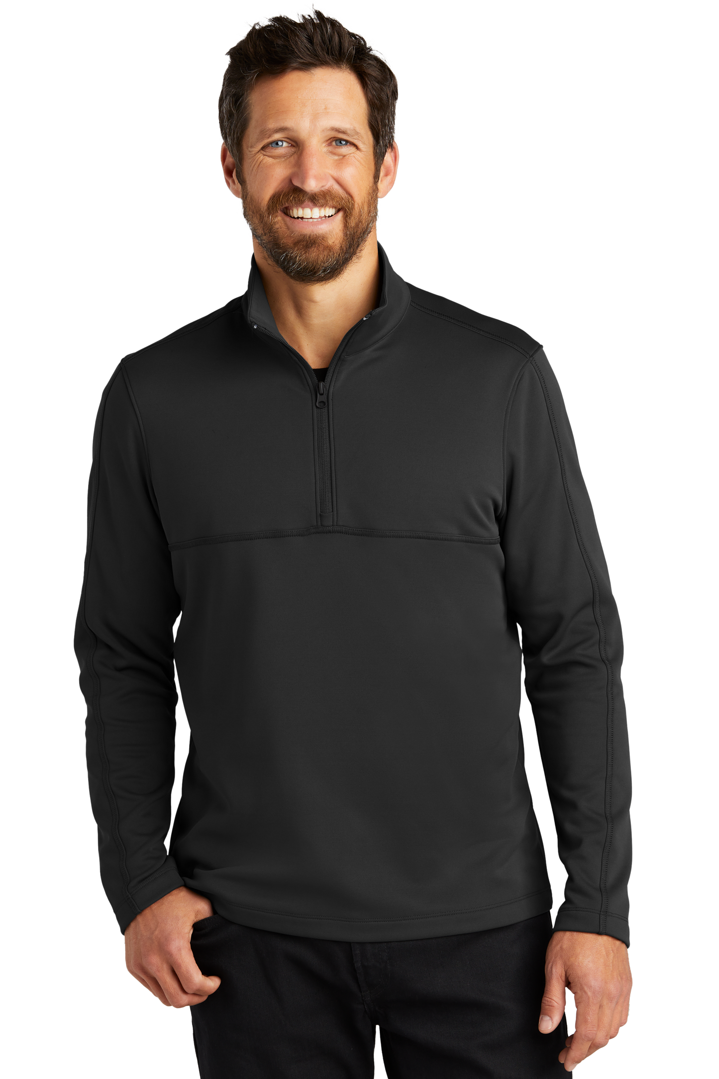 Port Authority® Smooth Fleece 1/4-Zip - Deep Black