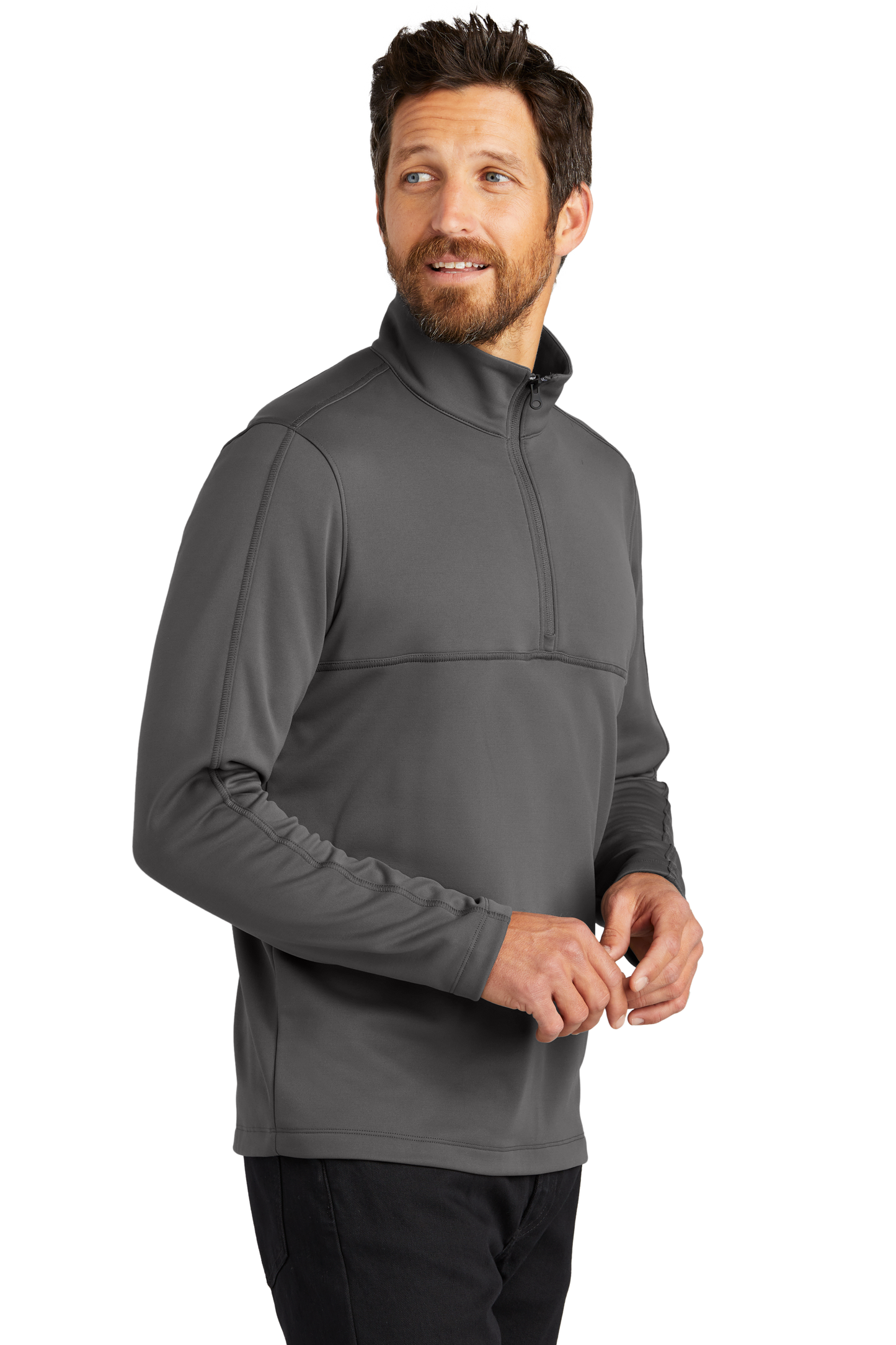 Port Authority® Smooth Fleece 1/4-Zip - Graphite