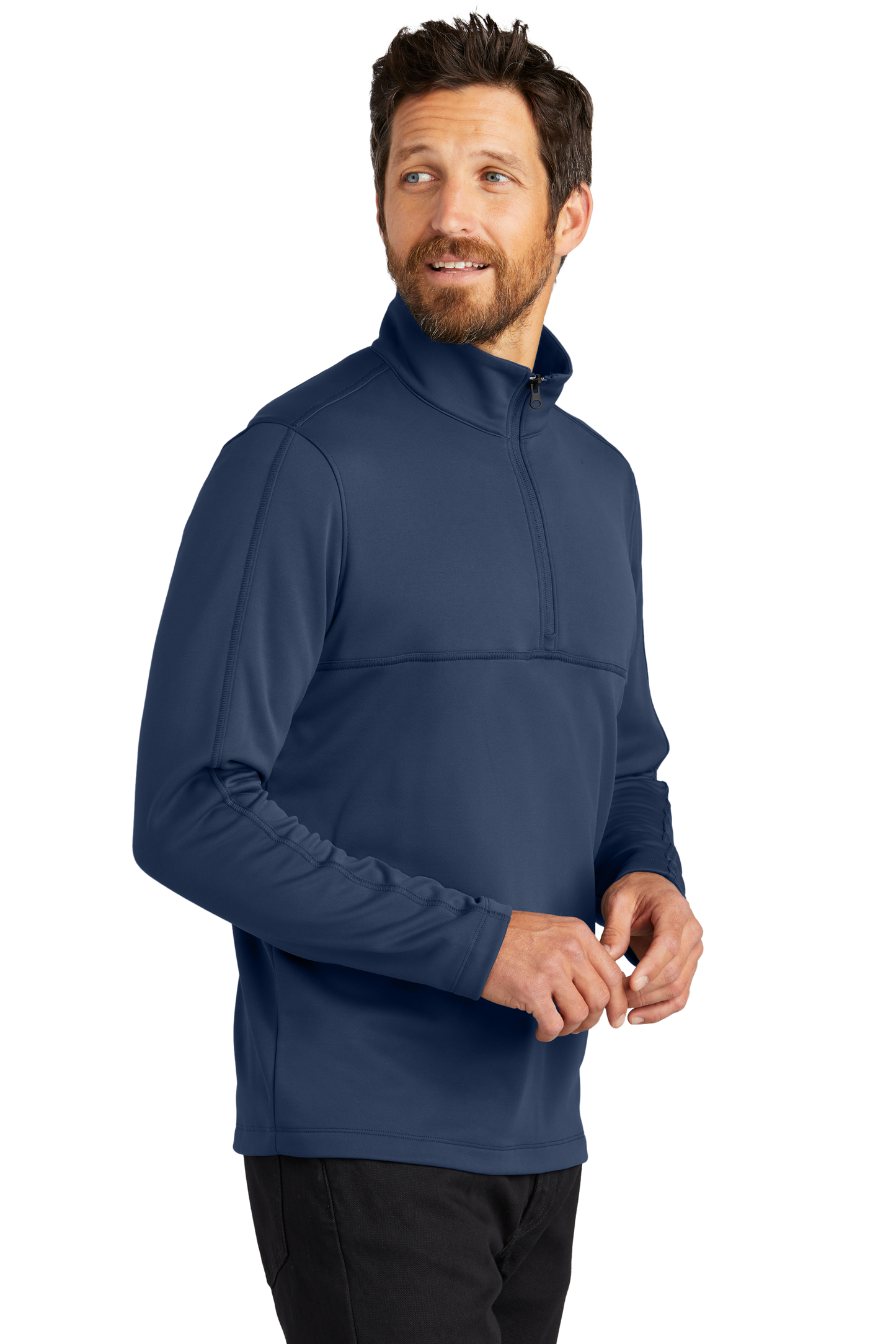 Port Authority® Smooth Fleece 1/4-Zip - River Blue Navy