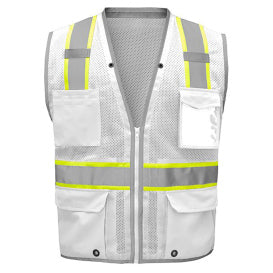 GSS Safety 1712 Enhanced Visibility Hype-Lite Heavy Duty Safety Vest - White
