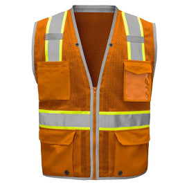 GSS Safety 1712 Enhanced Visibility Hype-Lite Heavy Duty Safety Vest - Brown