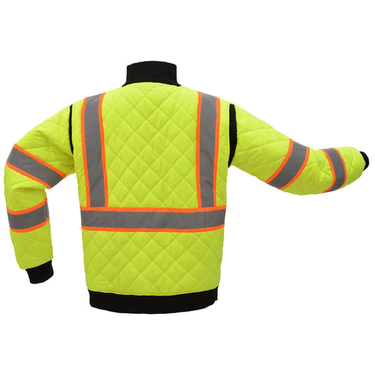 GSS Safety 8007 Non-ANSI Two-Tone Quilted Jacket - Yellow