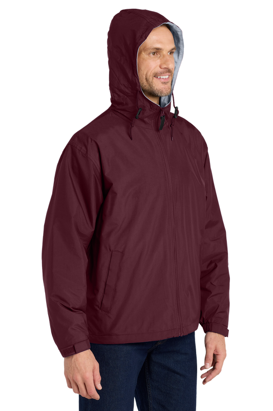 Port Authority® Team Jacket - Maroon / Light Oxford