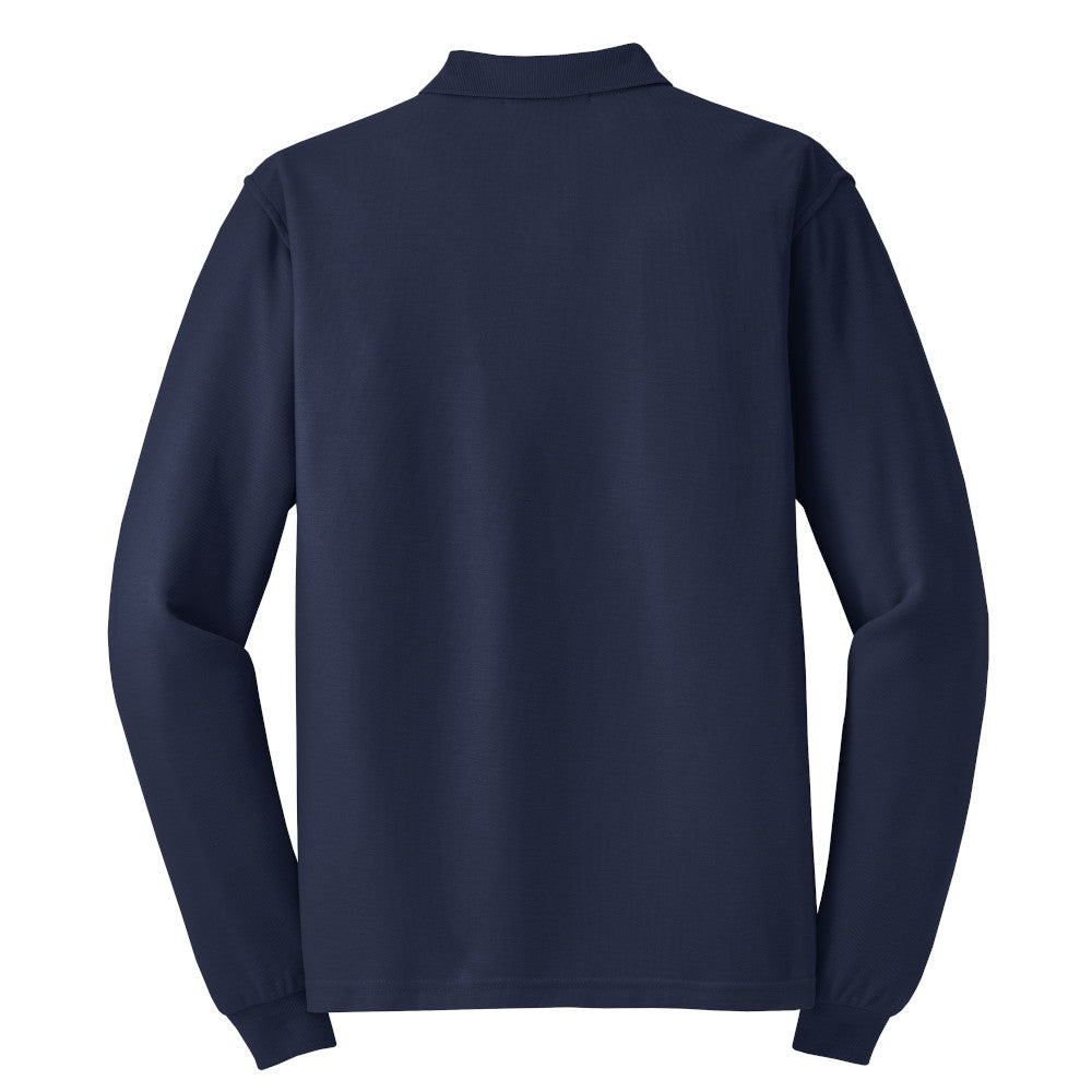 Port Authority® Silk Touch™ Long Sleeve Polo - Navy