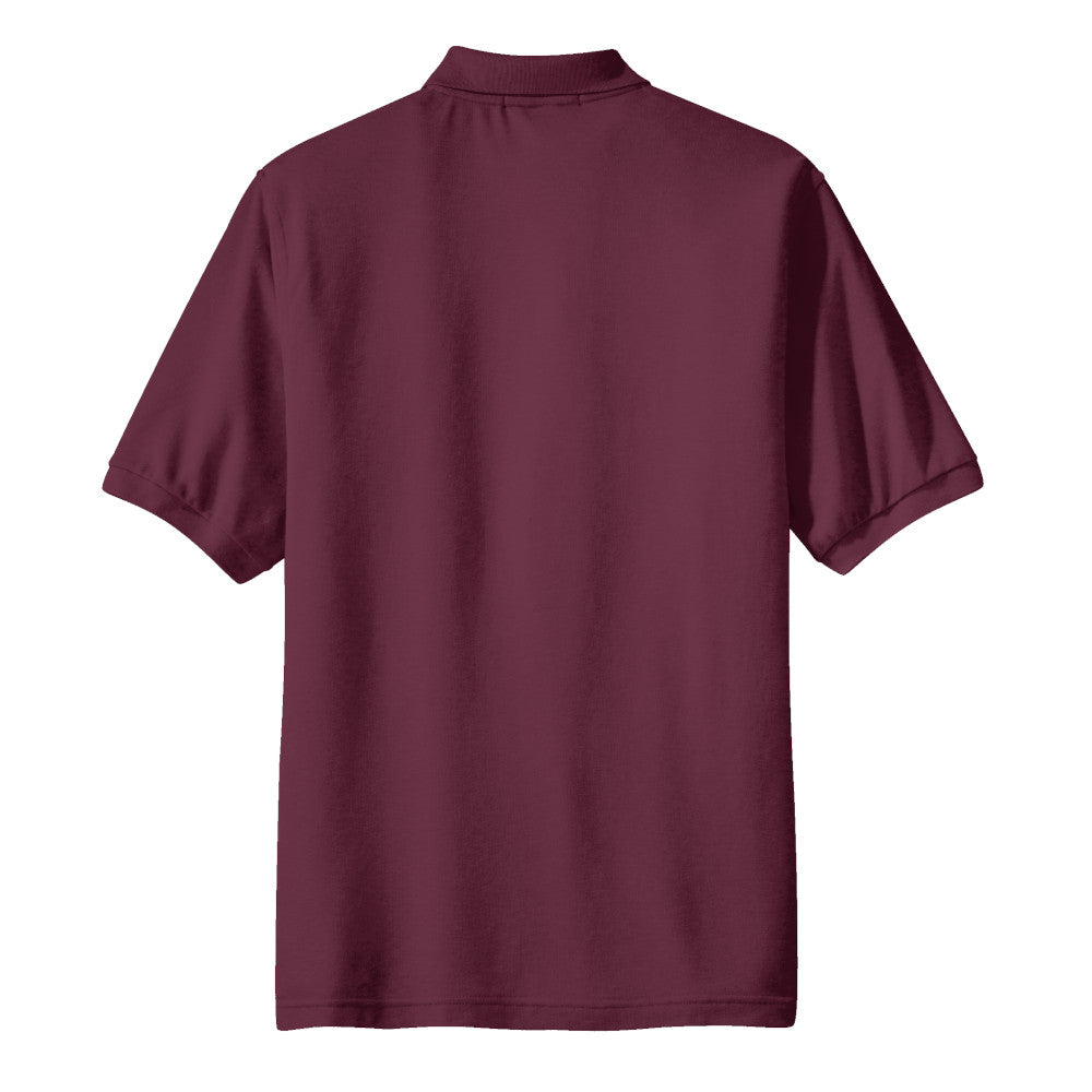 Port Authority® Silk Touch™ Polo with Pocket - Burgundy