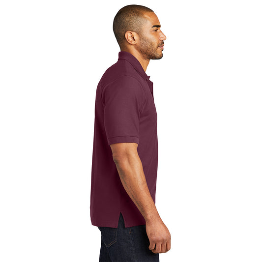 Port Authority® Silk Touch™ Polo with Pocket - Burgundy