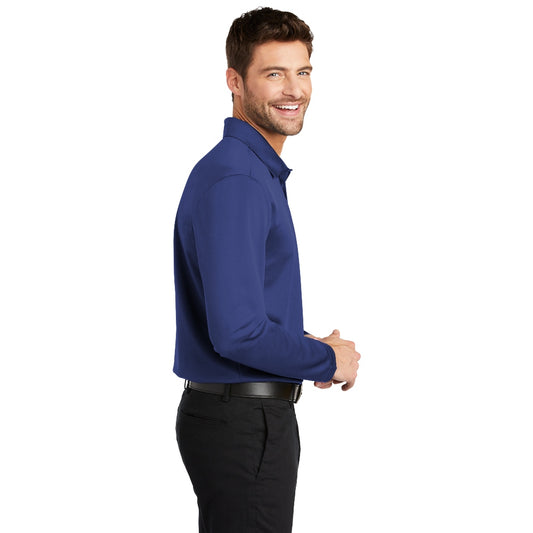 Port Authority® Silk Touch™ Performance Long Sleeve Polo - Royal