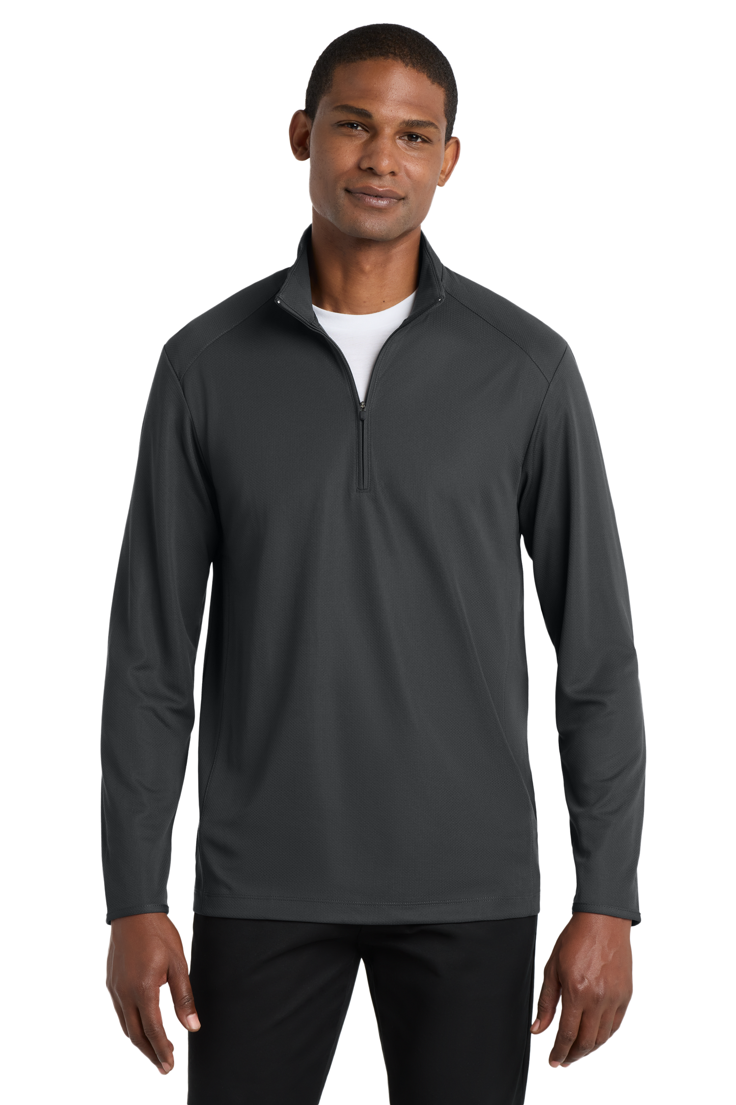Port Authority® Pinpoint Mesh 1/2-Zip - Battleship Grey