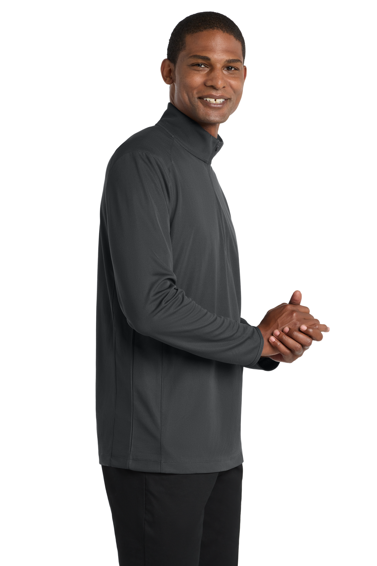 Port Authority® Pinpoint Mesh 1/2-Zip - Battleship Grey