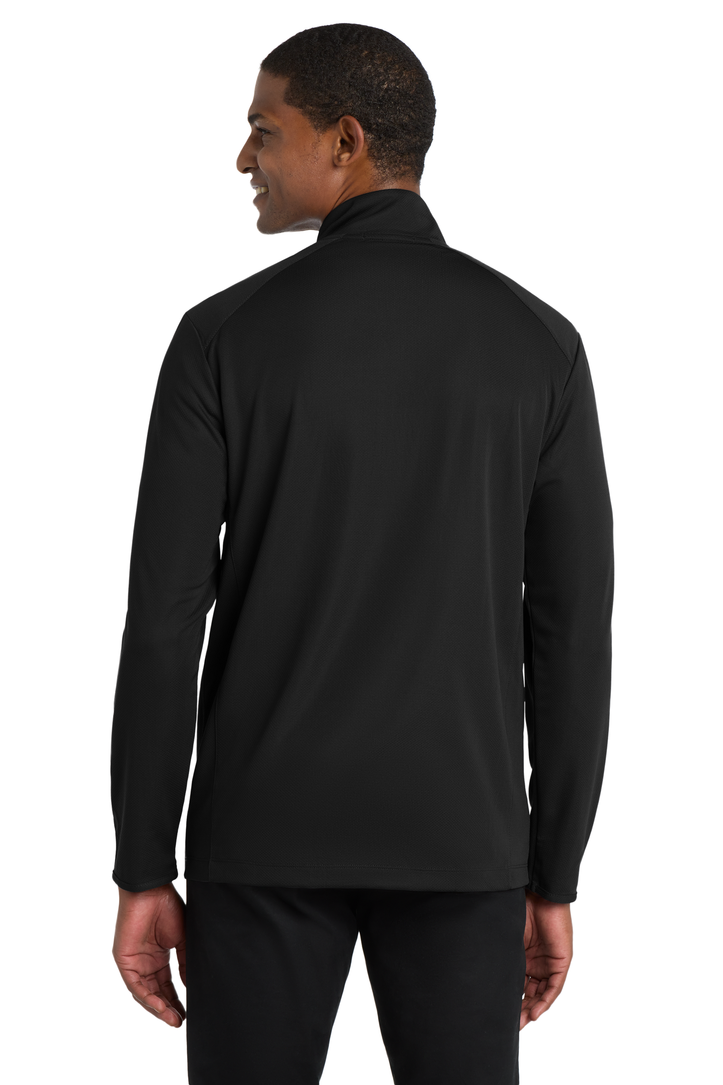 Port Authority® Pinpoint Mesh 1/2-Zip -Black