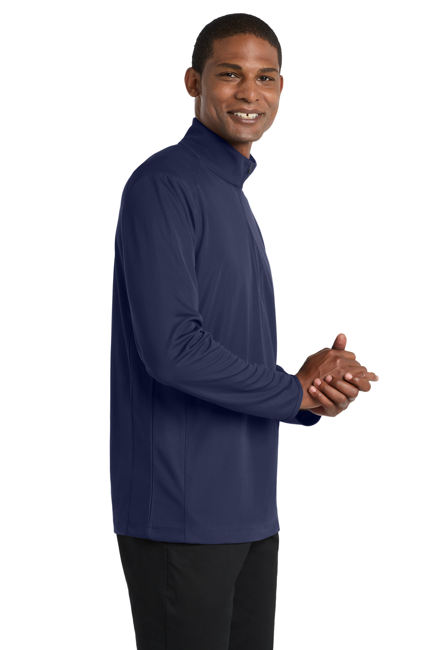 Port Authority® Pinpoint Mesh 1/2-Zip - True Navy
