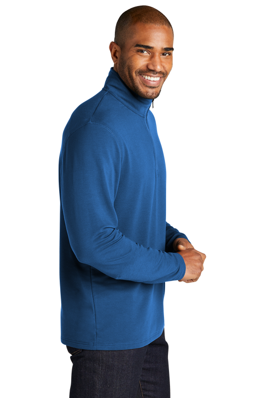 Port Authority® Microterry 1/4-Zip Pullover - Aegean Blue