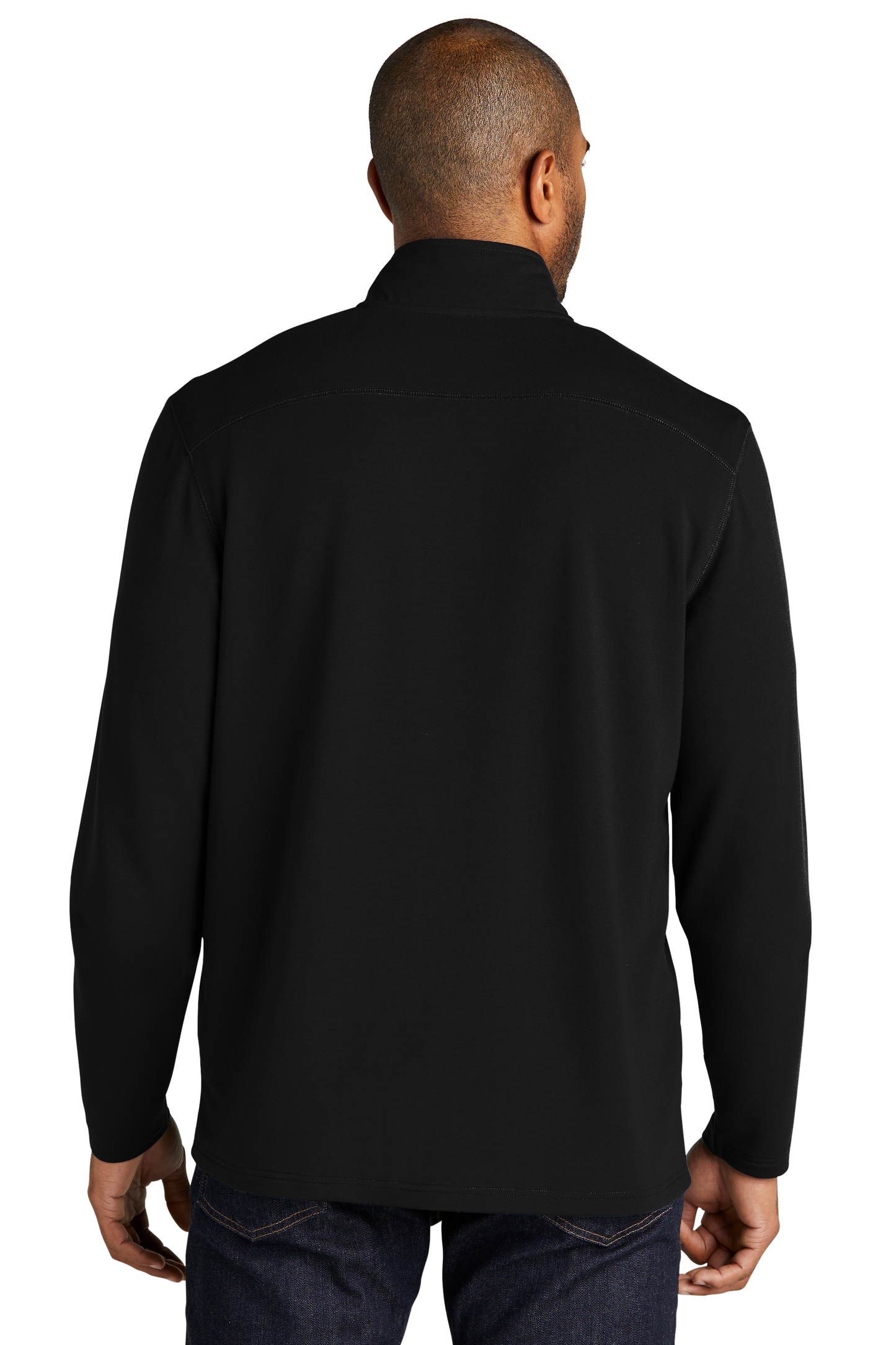Port Authority® Microterry 1/4-Zip Pullover - Deep Black