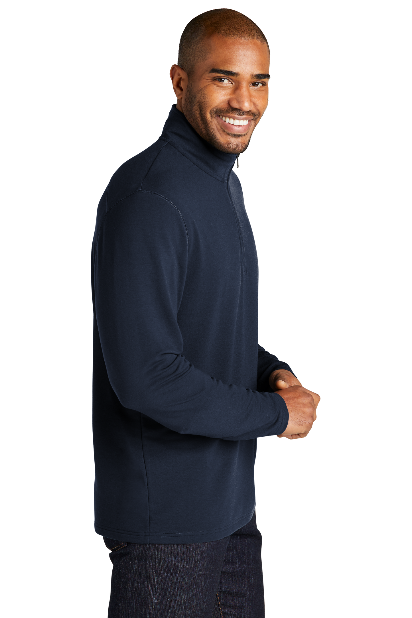 Port Authority® Microterry 1/4-Zip Pullover - River Blue Navy