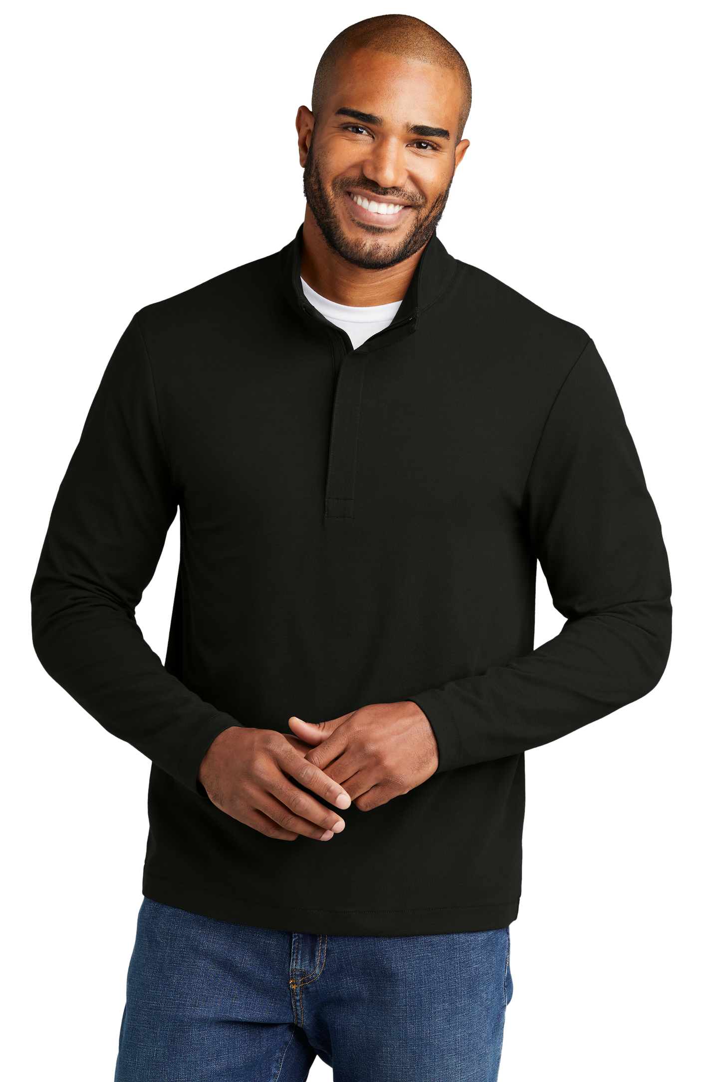 Port Authority® Fairway Stretch 1/4-Zip - Deep Black