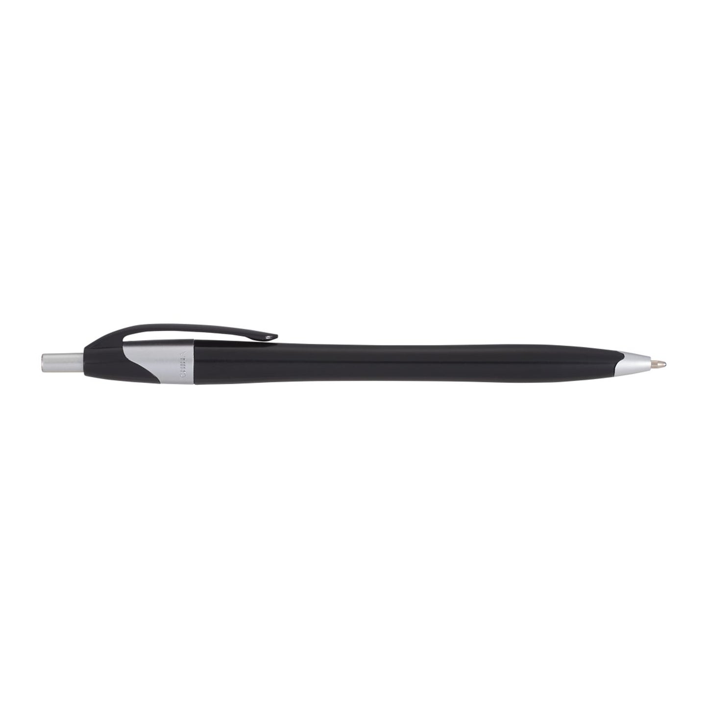 Cougar Retractable Ballpoint Pen - Black w/Silver Trim