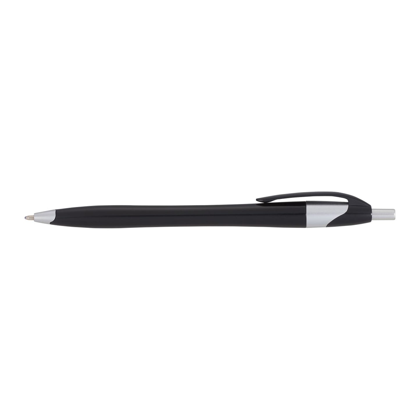Cougar Retractable Ballpoint Pen - Black w/Silver Trim