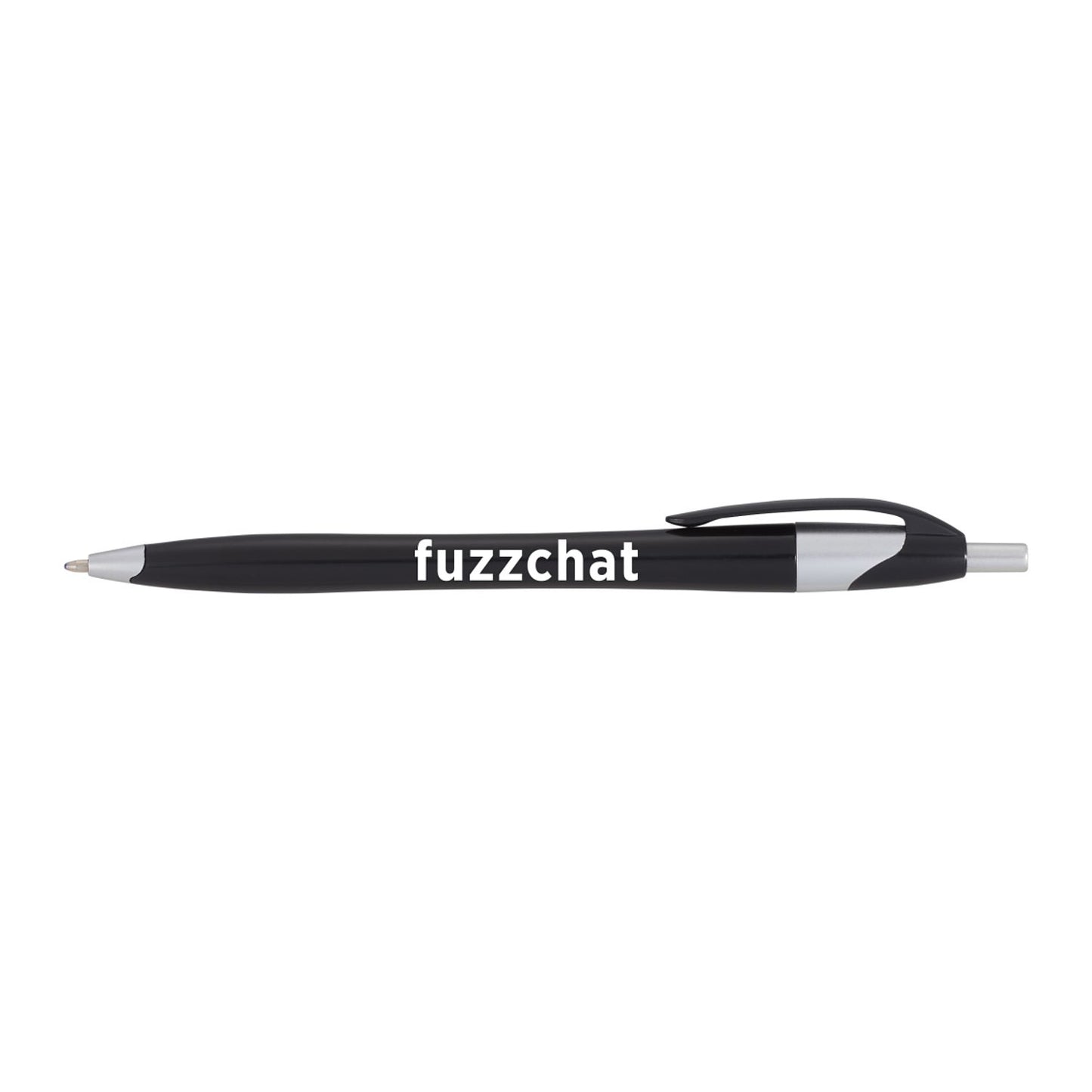 Cougar Retractable Ballpoint Pen - Black w/Silver Trim