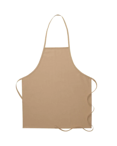 Deluxe Bib Apron (no pockets) - Khaki