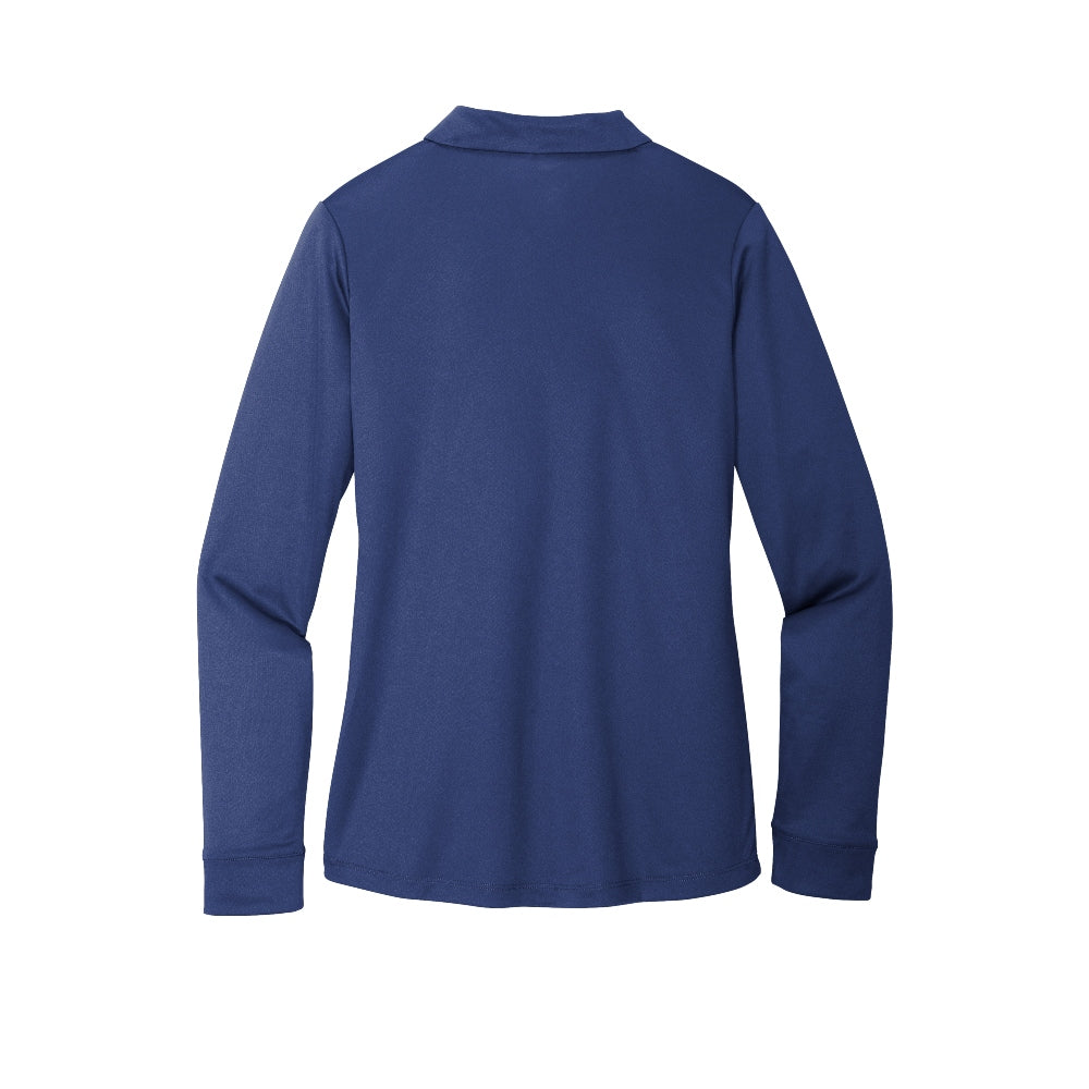 Port Authority ® Women's Silk Touch ™ Performance Long Sleeve Polo - Navy