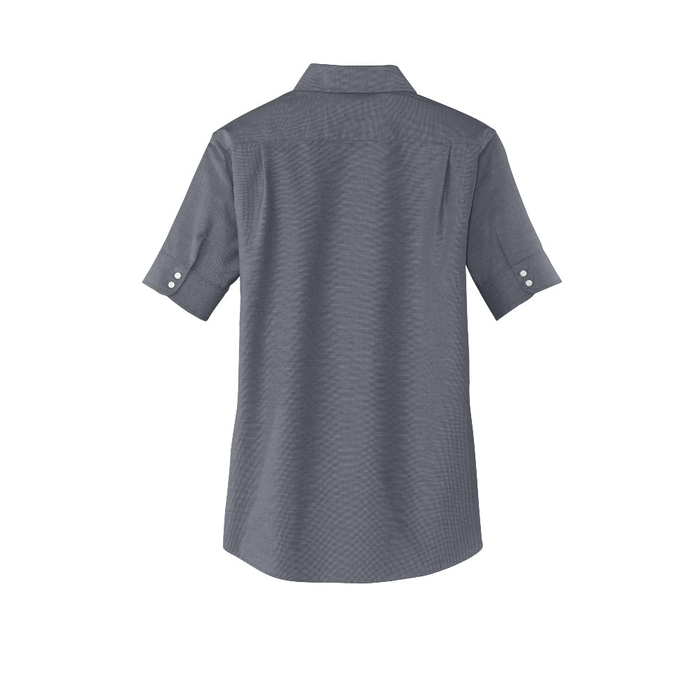 Port Authority® Women's Short Sleeve SuperPro™ Oxford Shirt - Black