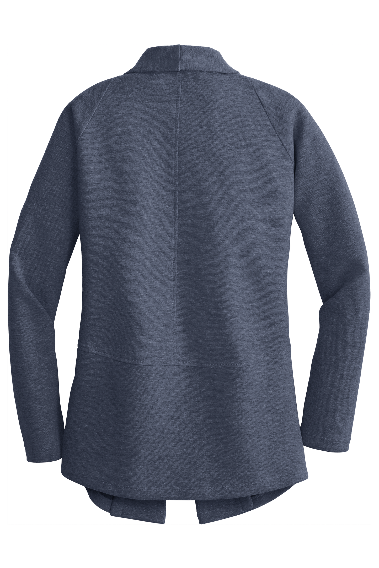Port Authority® Women's Interlock Cardigan - Estate Blue Heather/ Charcoal Heather
