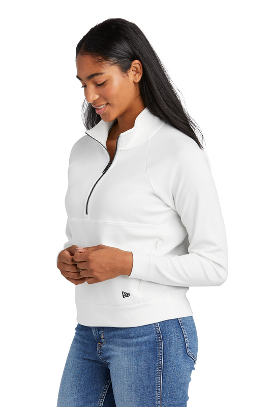 New Era® Women's STS 1/2-Zip - Fan White