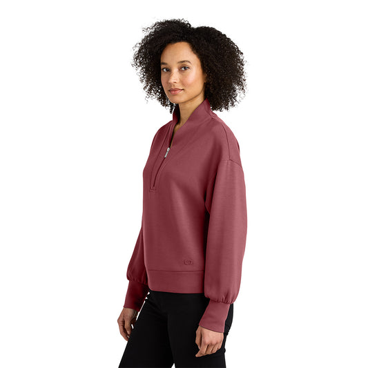 OGIO Women's Transcend 1/4 Zip - Soft Ruby