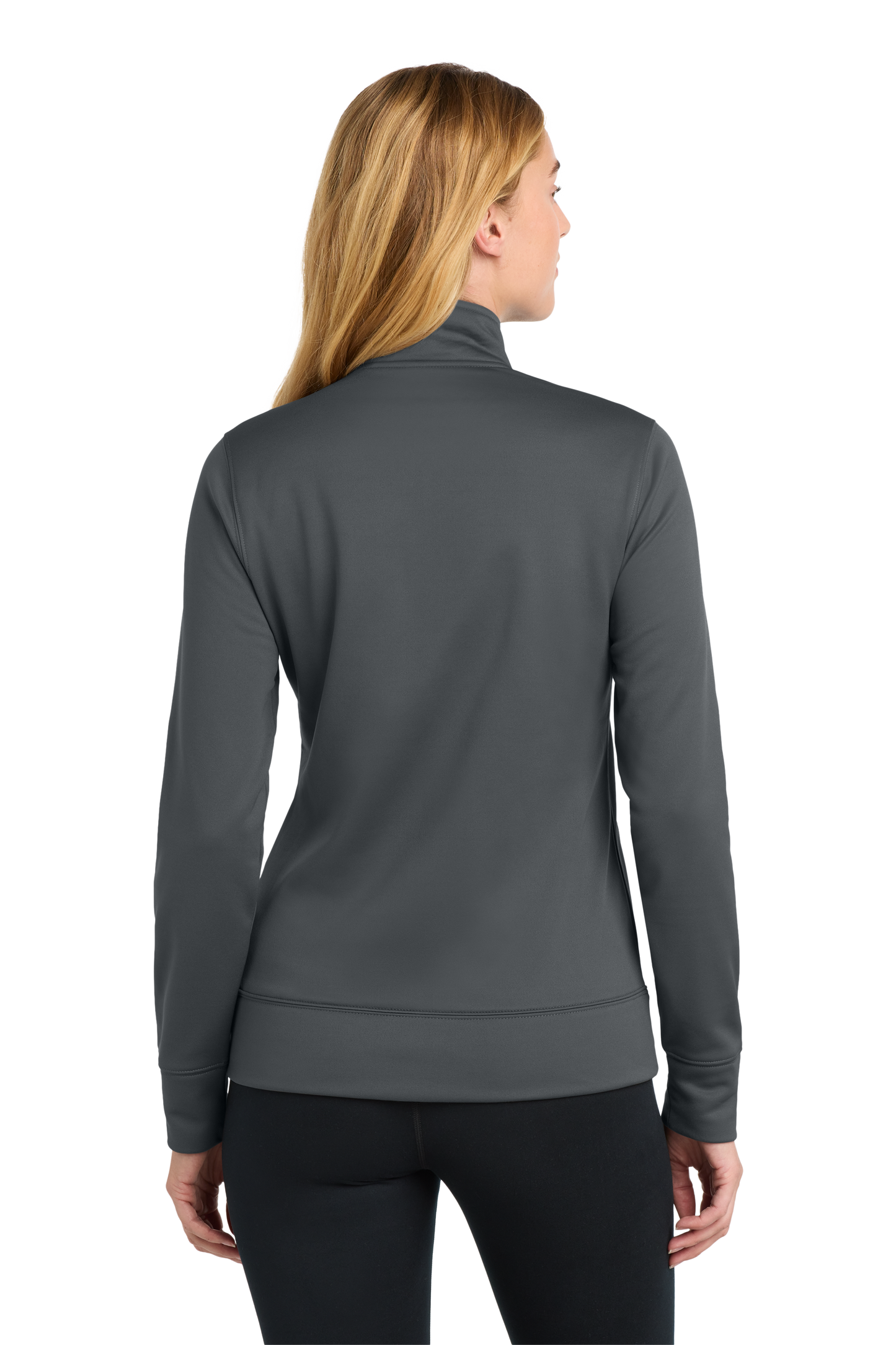 Sport-Tek® Women's Sport-Wick® Fleece Full-Zip Jacket - Dark Smoke Grey