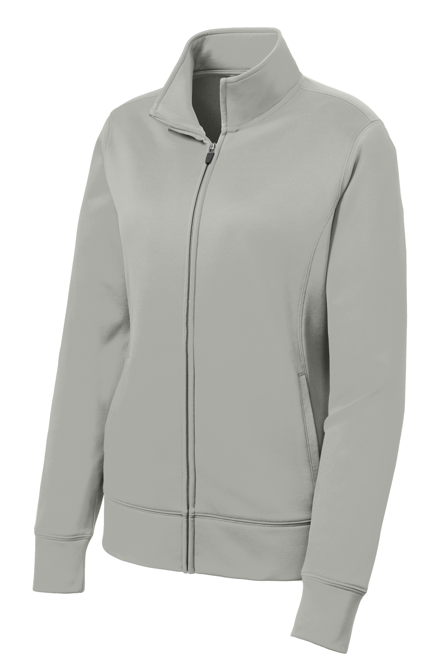 Sport-Tek® Women's Sport-Wick® Fleece Full-Zip Jacket - Silver