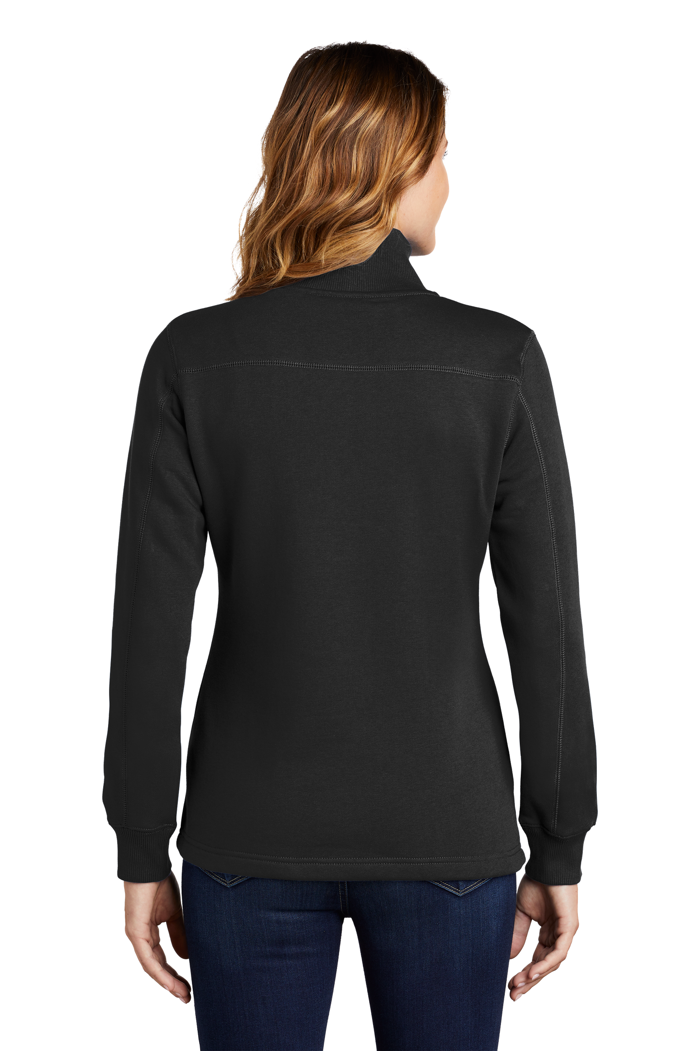 Sport-Tek® Women's 1/4-Zip Sweatshirt - Black