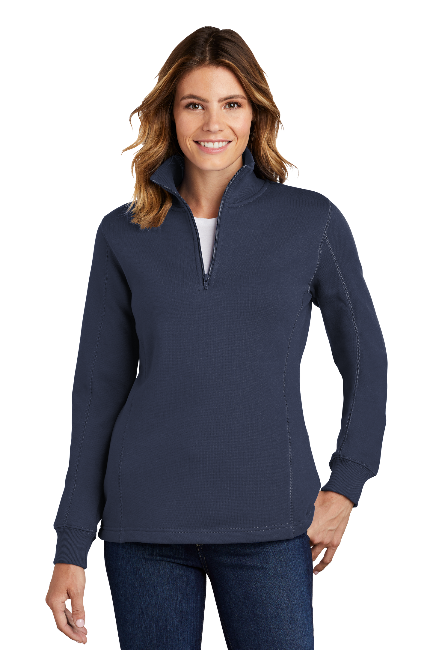 Sport-Tek® Women's 1/4-Zip Sweatshirt - True Navy