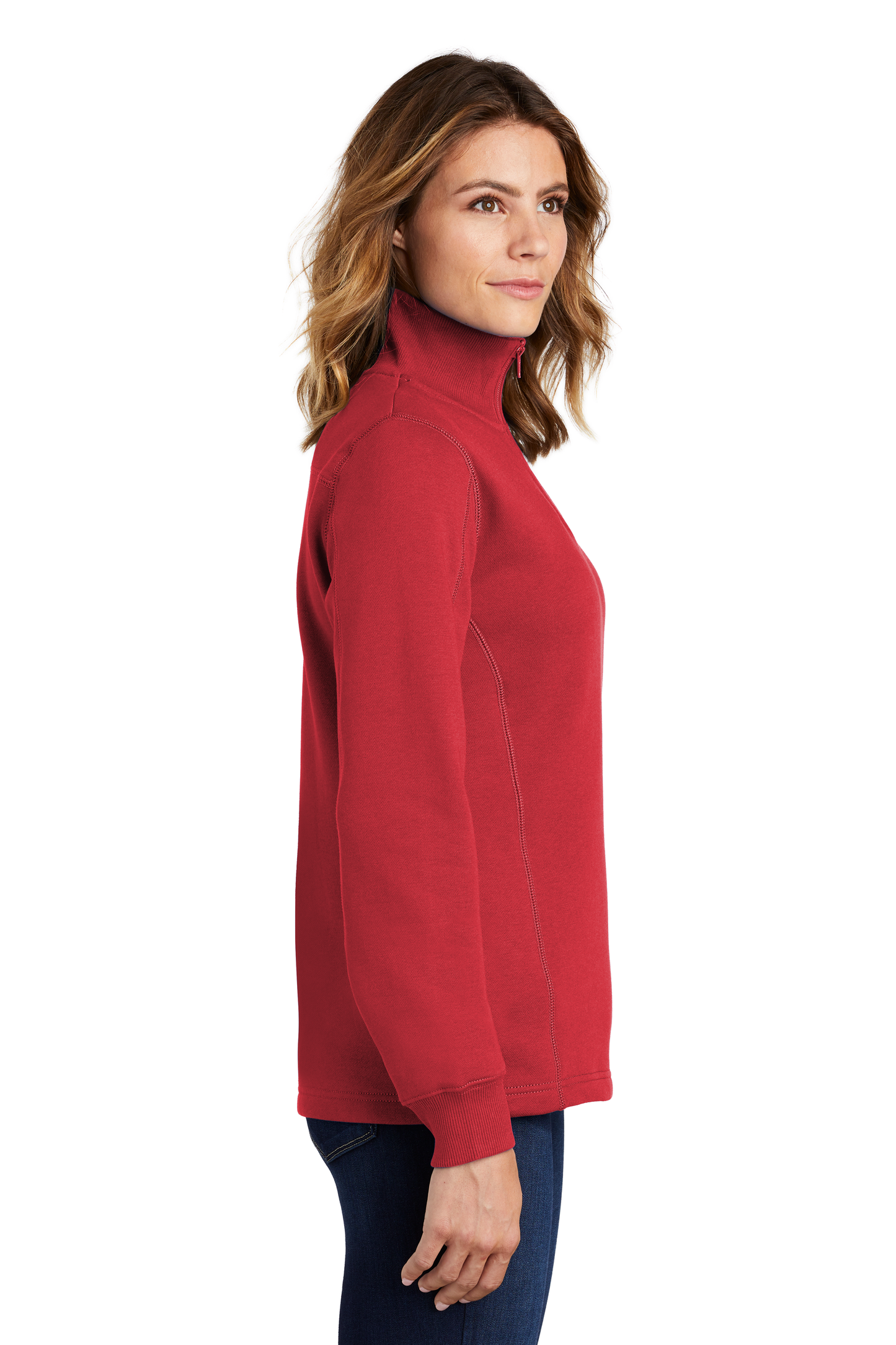 Sport-Tek® Women's 1/4-Zip Sweatshirt - True Red