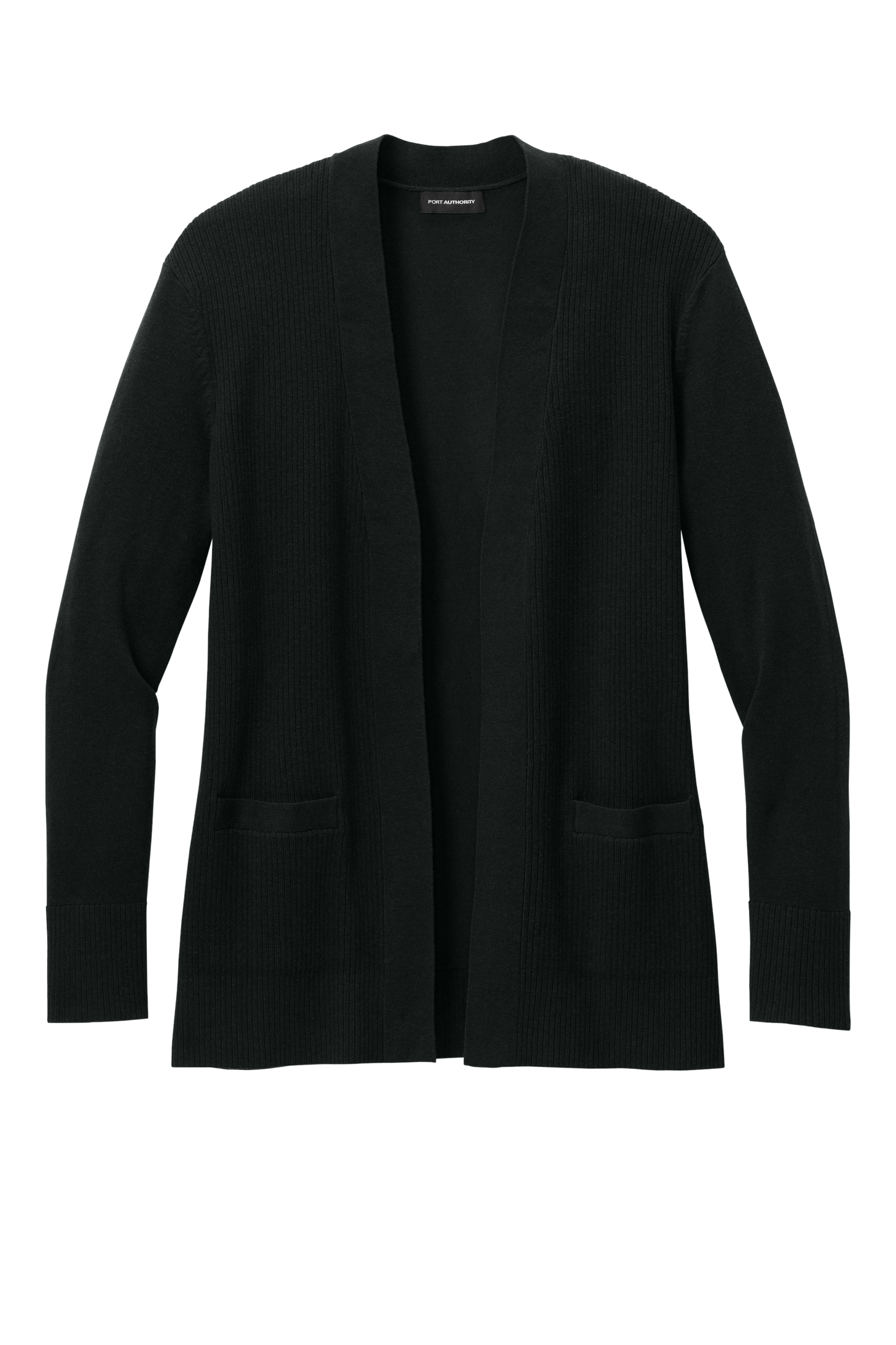 Port Authority® Women’s Easy Care Open-Front Cardigan Sweater - Deep Black
